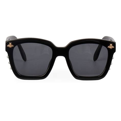 gucci bee sunglasses round|Gucci bee sunglasses price.